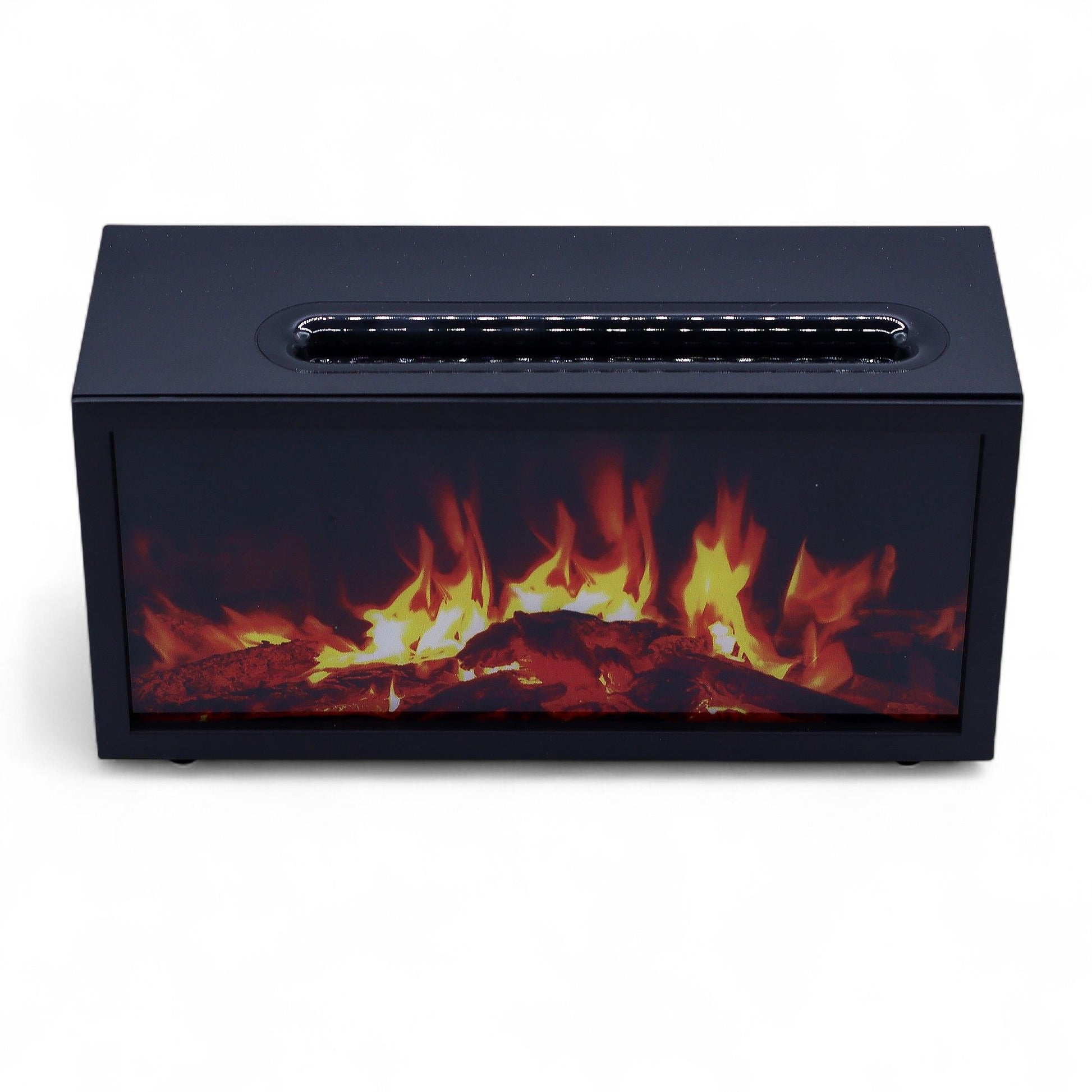 Flame Effect Aroma Diffuser with Birdsound - Black USB - Colour Change - Vivid Aromas UK