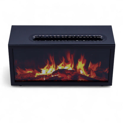 Flame Effect Aroma Diffuser with Birdsound - Black USB - Colour Change - Vivid Aromas UK