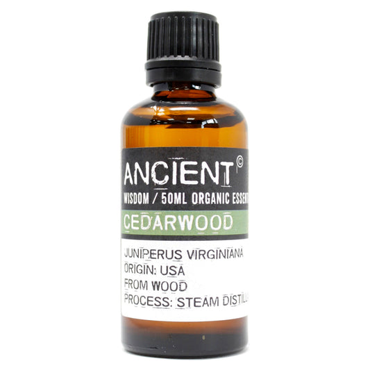 Cedarwood Organic Essential Oil 50ml - Vivid Aromas UK