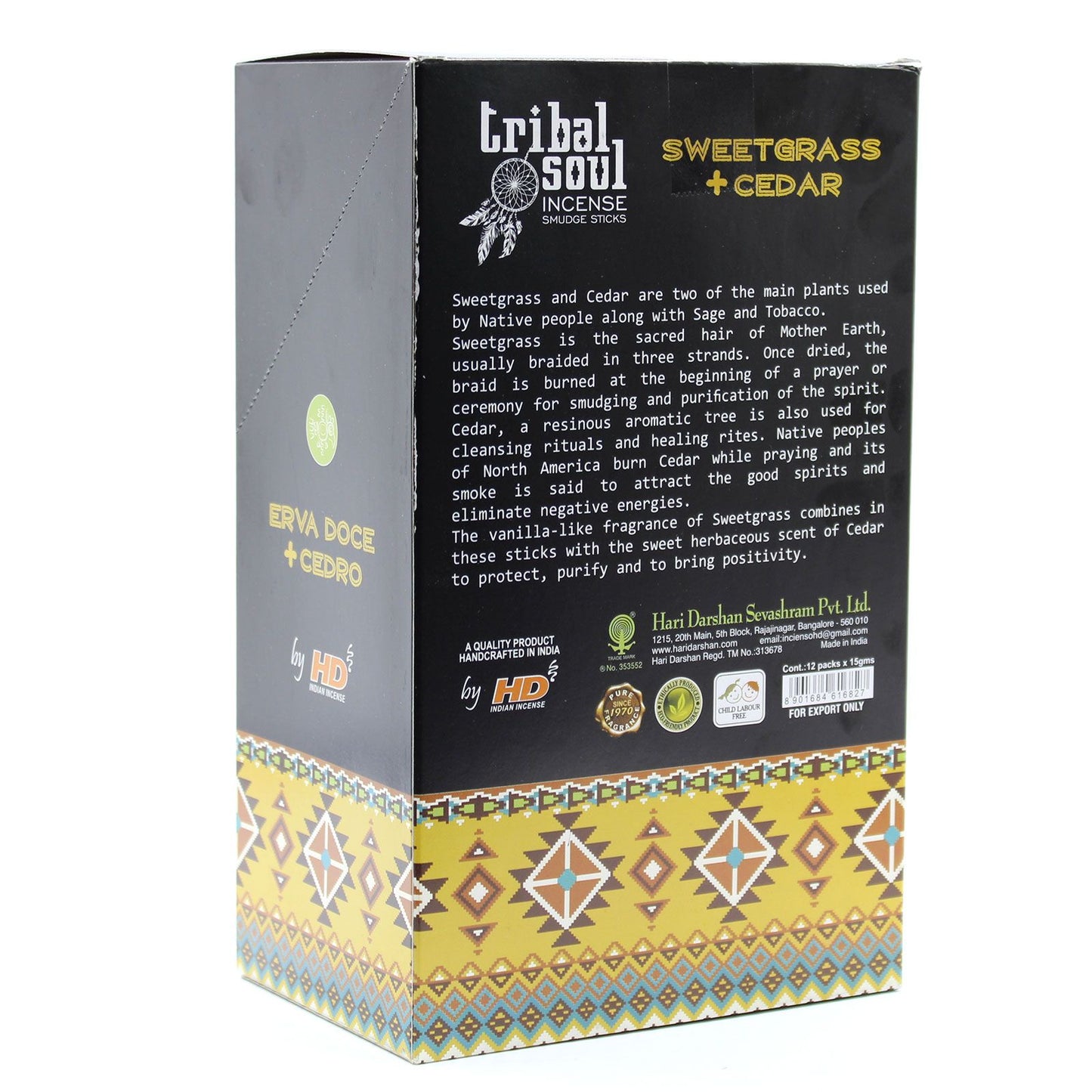 Tribal Soul Incense Sticks- Sweet Grass + Cedar - Vivid Aromas UK