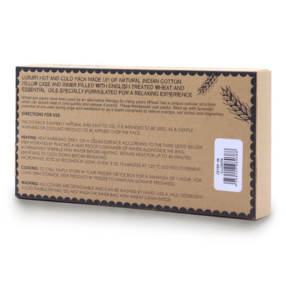 Lavender Natural Cotton and Juco Eye Pillow in Gift Box - Illusion - Vivid Aromas UK