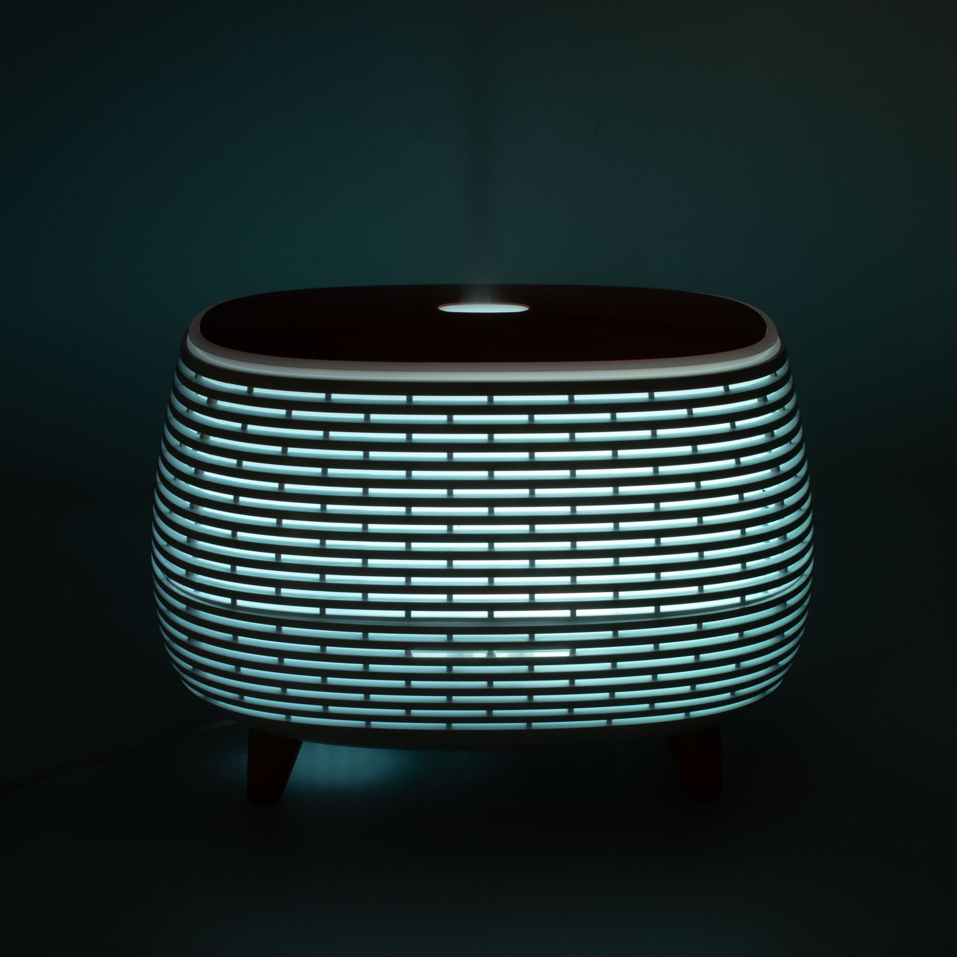 Futuristic Ribbed Aroma Diffuser with Colour-Changing Light - Vivid Aromas UK