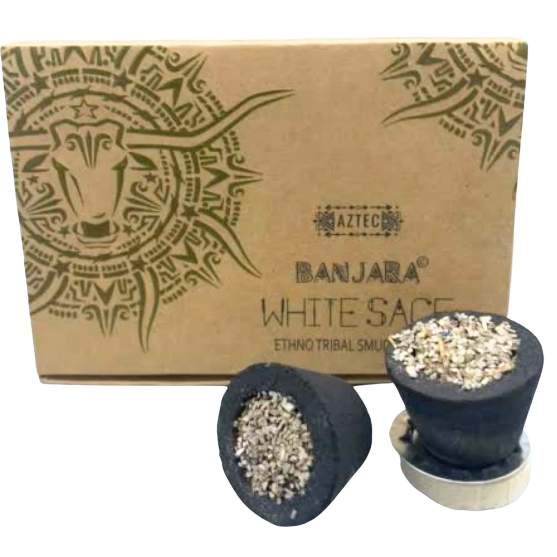Banjara Smudge Cups - White Sage - Vivid Aromas UK