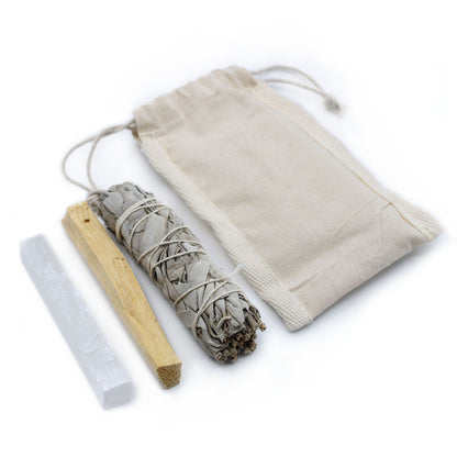 Energy Cleansing & Smudging Kit - Travel - Vivid Aromas UK
