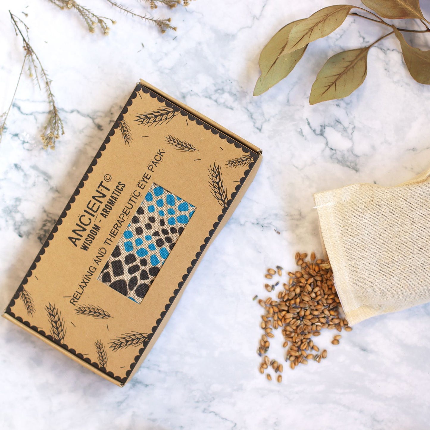 Lavender Natural Cotton and Juco Eye Pillow in Gift Box - Blue Viper - Vivid Aromas UK