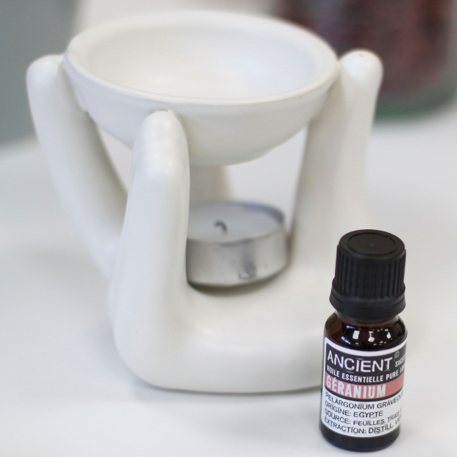 Helping Hand Oil Burner - White - Vivid Aromas UK