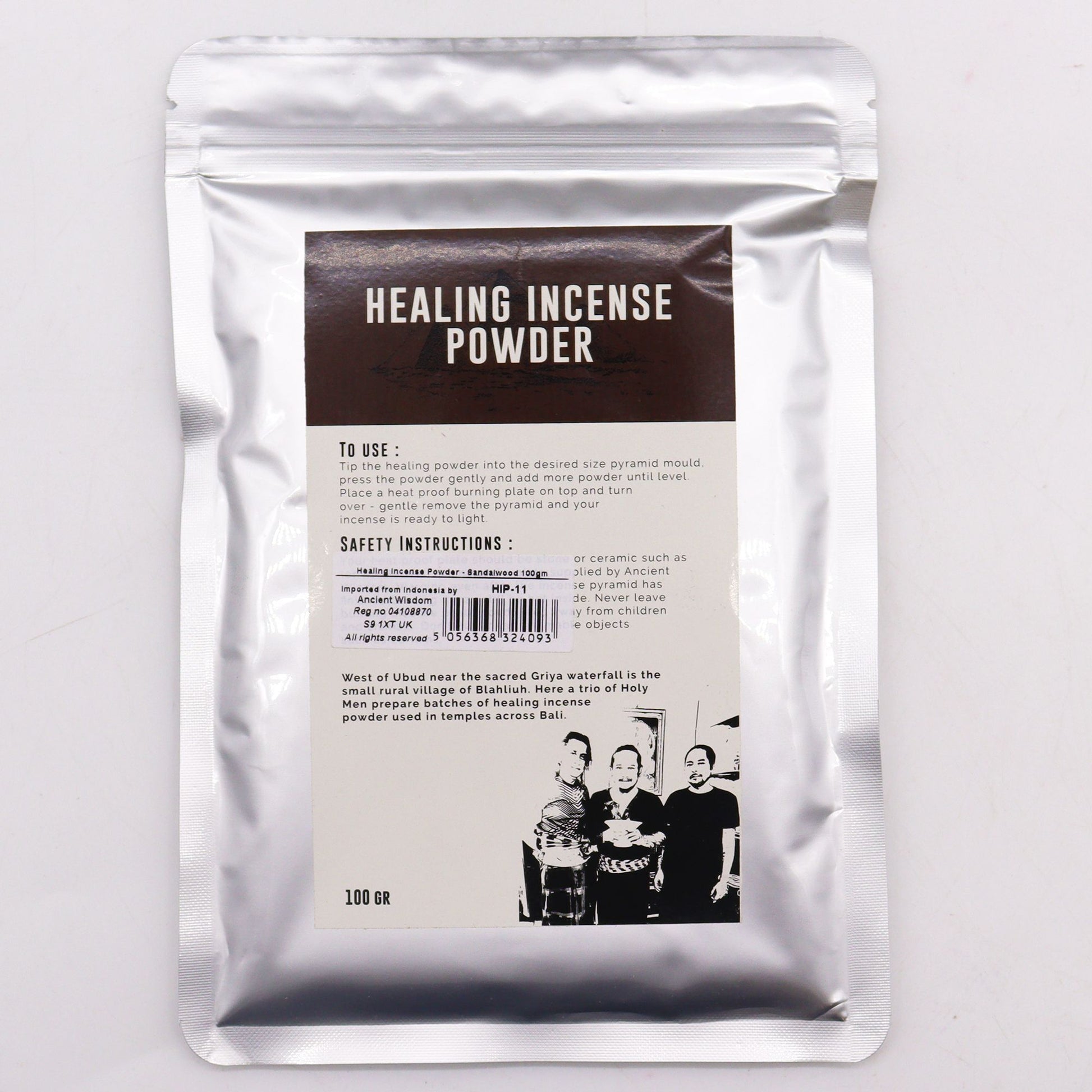 Healing Incense Powder - Sandalwood 100gm - Vivid Aromas UK