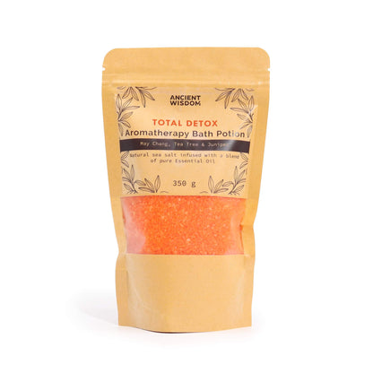 Aromatherapy Bath Potion in Kraft Bag 350g - Total Detox - Vivid Aromas UK