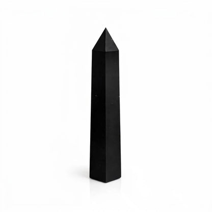Gemstone Six Face Obelisk Point approx 17cm - Black Tourmaline - Vivid Aromas UK