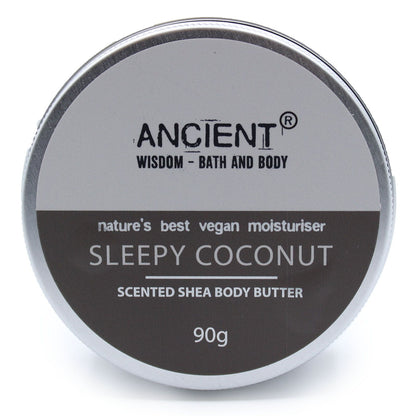 Scented Shea Body Butter 90g - Sleepy Coconut - Vivid Aromas UK