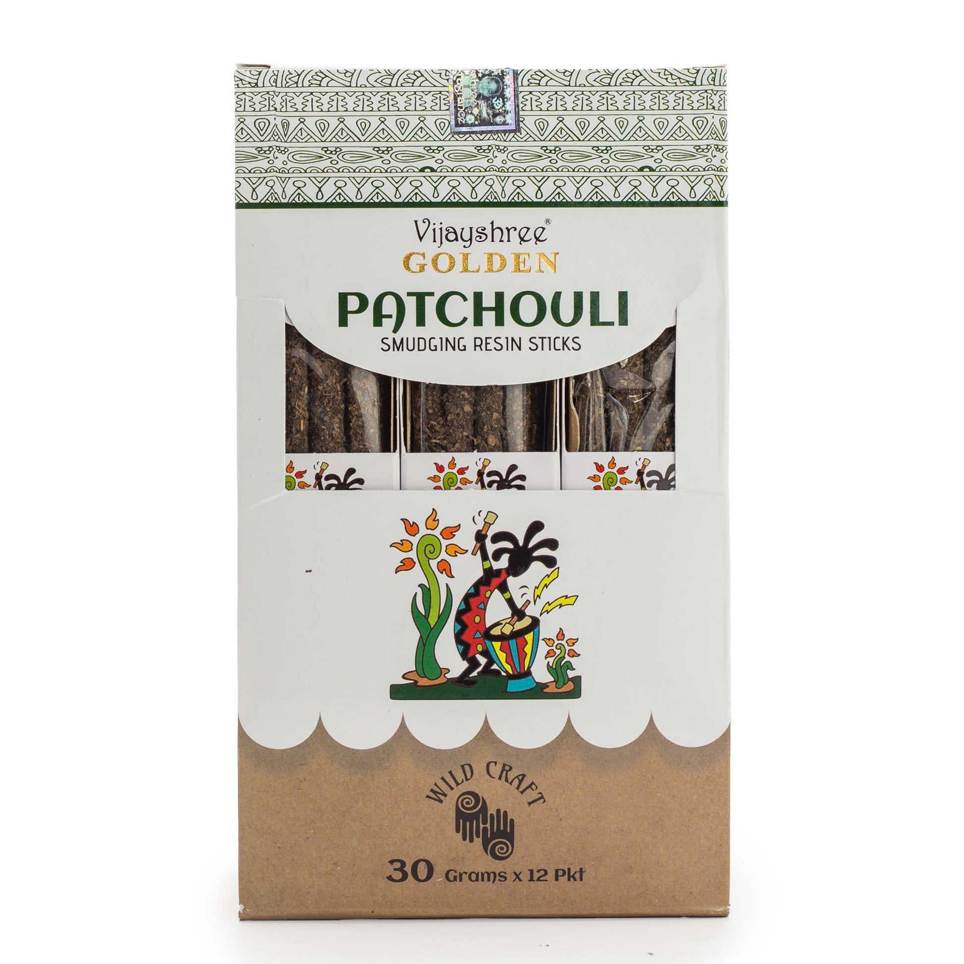 Golden Patchouli Smudging Resin Sticks – 30g - Vivid Aromas UK