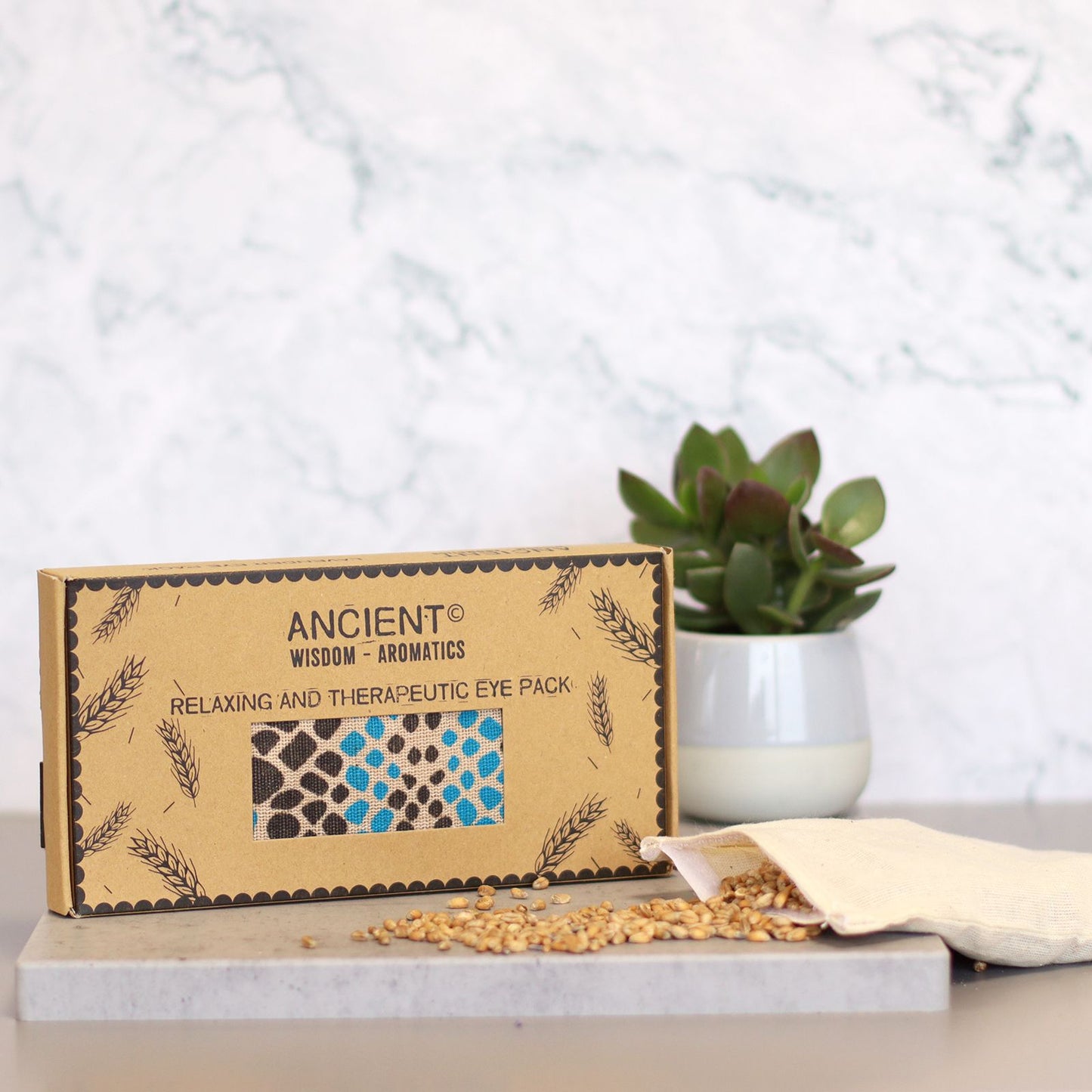 Lavender Natural Cotton and Juco Eye Pillow in Gift Box - Blue Viper - Vivid Aromas UK
