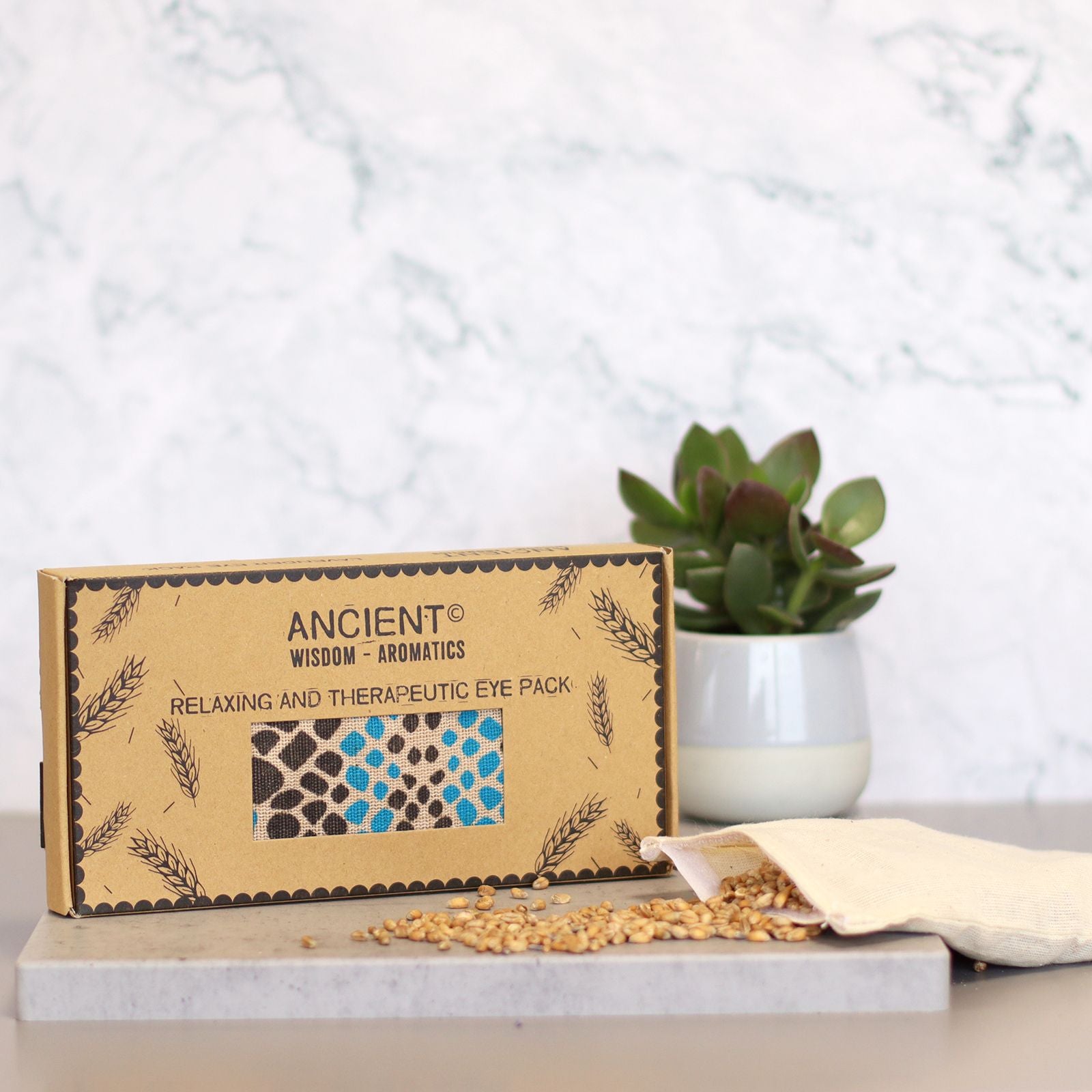 Lavender Natural Cotton and Juco Eye Pillow in Gift Box - Blue Viper - Vivid Aromas UK