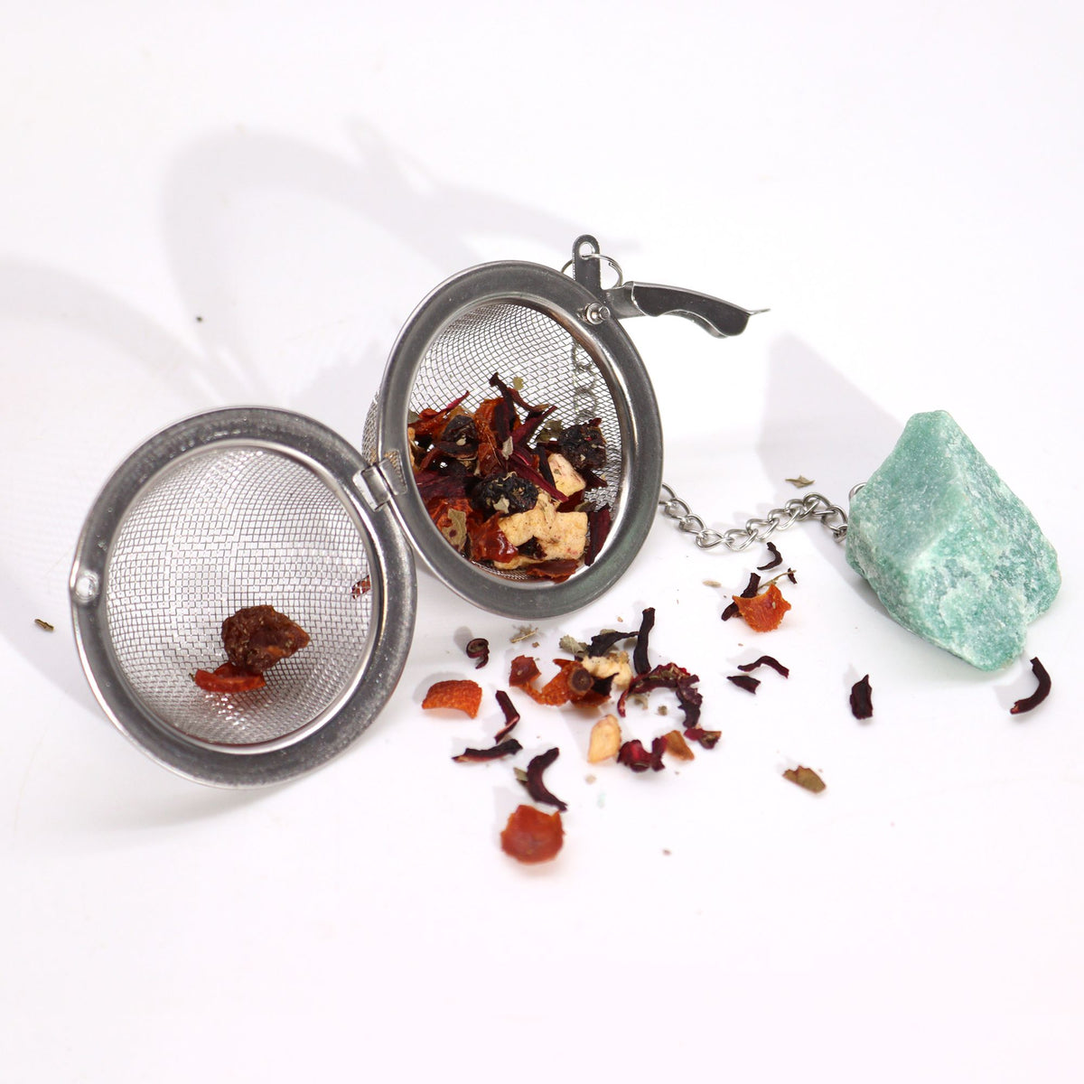 Raw Crystal Gemstone Tea Strainer - Black Obsidian - Vivid Aromas UK