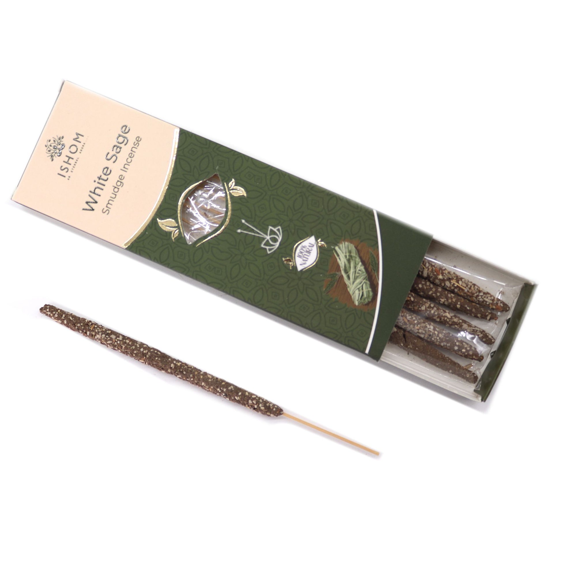 Ishom Smudge Incense - White Sage - Vivid Aromas UK