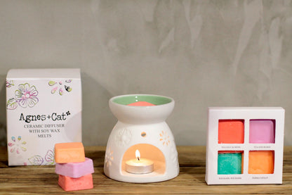 Wax Melter with Four Soy Wax Melts - Vivid Aromas UK