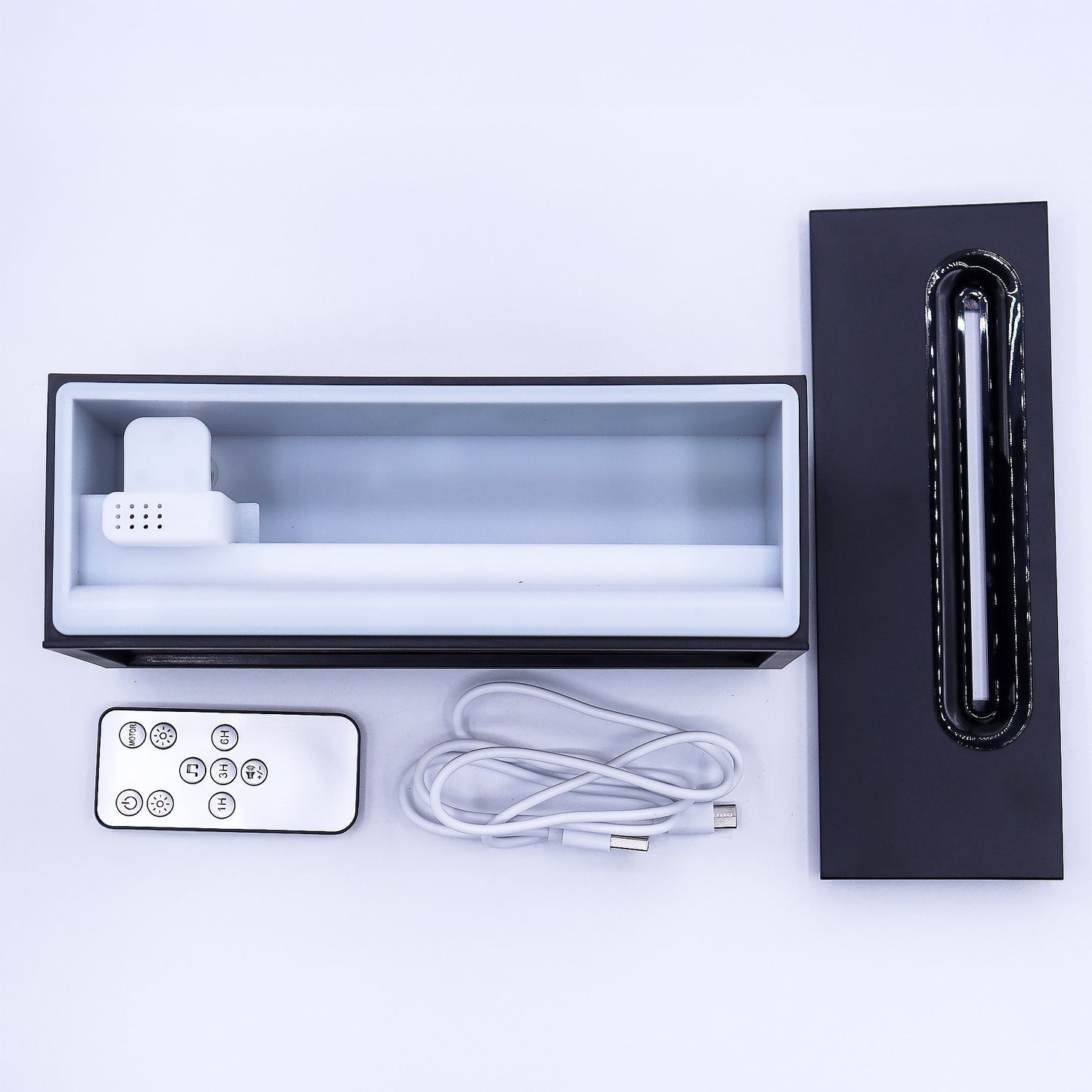 Flame Effect Aroma Diffuser with Birdsound - Black USB - Colour Change - Vivid Aromas UK