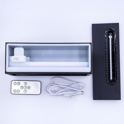 Flame Effect Aroma Diffuser with Birdsound - Black USB - Colour Change - Vivid Aromas UK