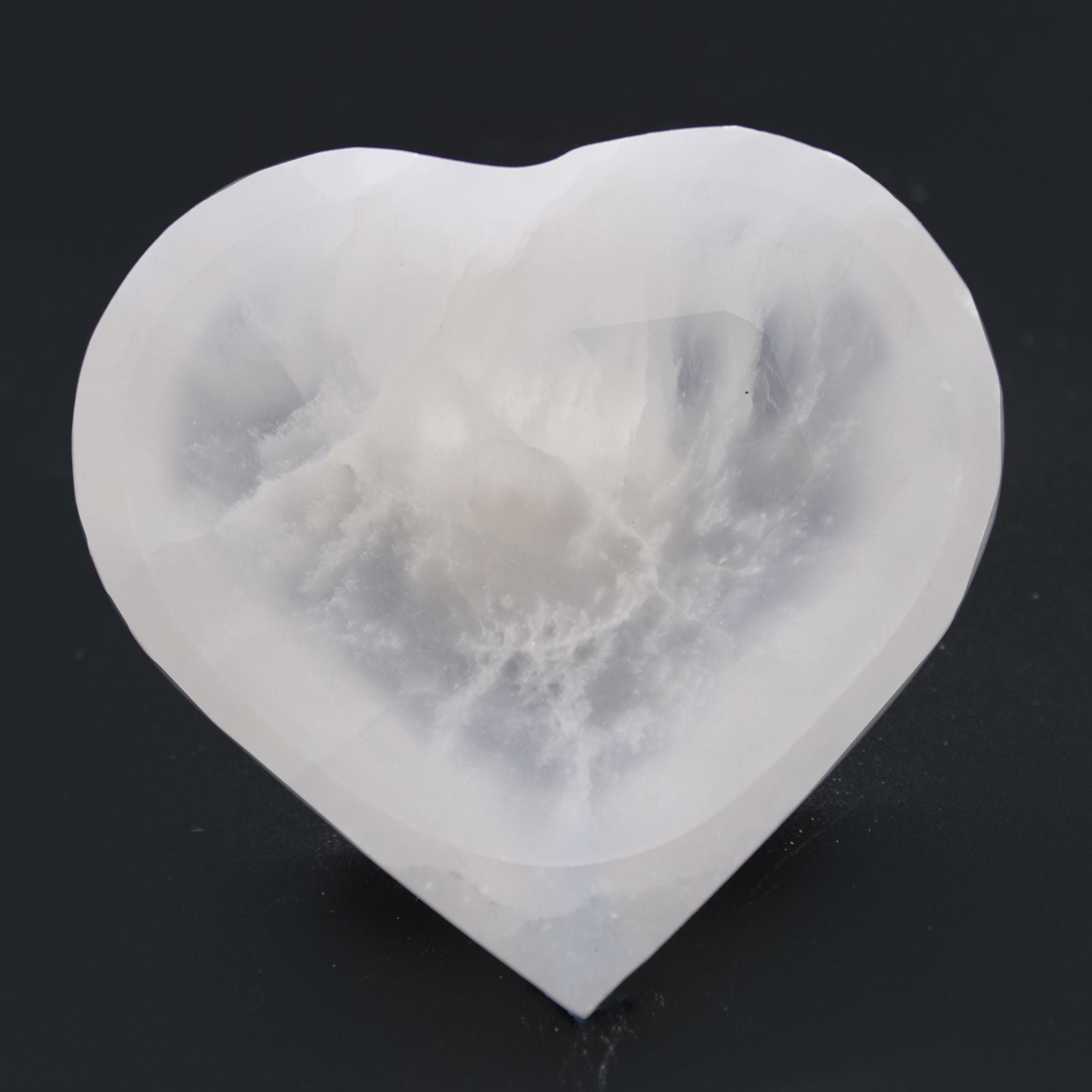 Selenite Heart Bowl - 10cm - Vivid Aromas UK