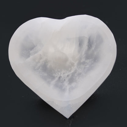 Selenite Heart Bowl - 10cm - Vivid Aromas UK