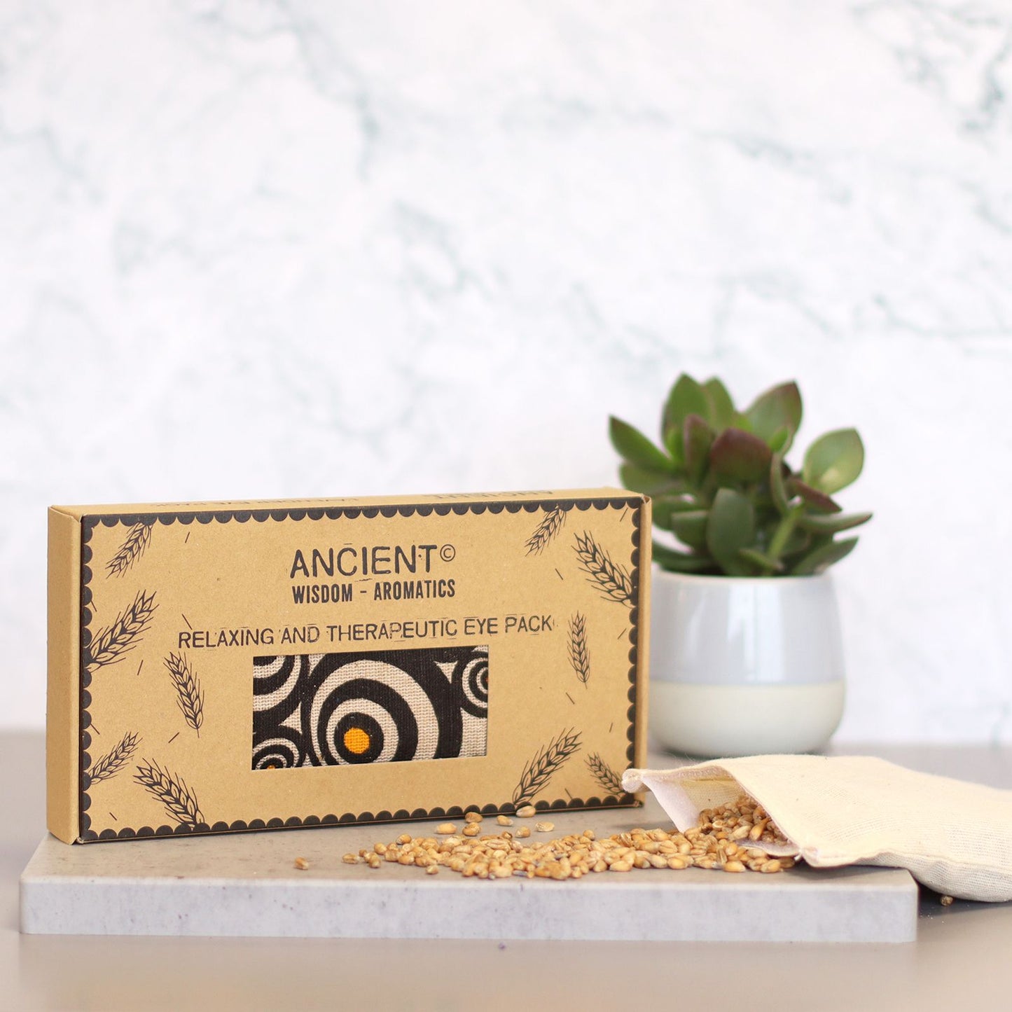 Lavender Natural Cotton and Juco Eye Pillow in Gift Box - Illusion - Vivid Aromas UK
