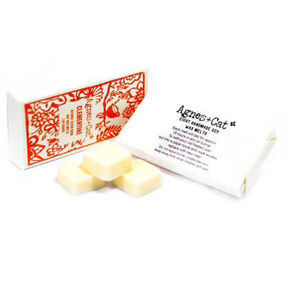 Agnes + Cat Box of 8 Wax Melts - Clementine - Vivid Aromas UK