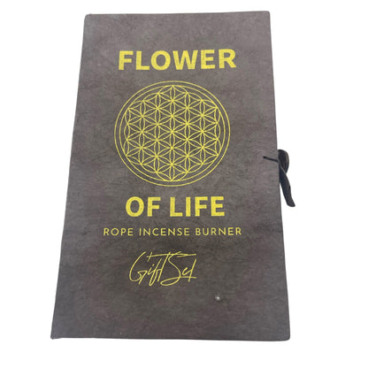 Rope Incense and Silver Plated Holder Set - Flower of Life - Vivid Aromas UK