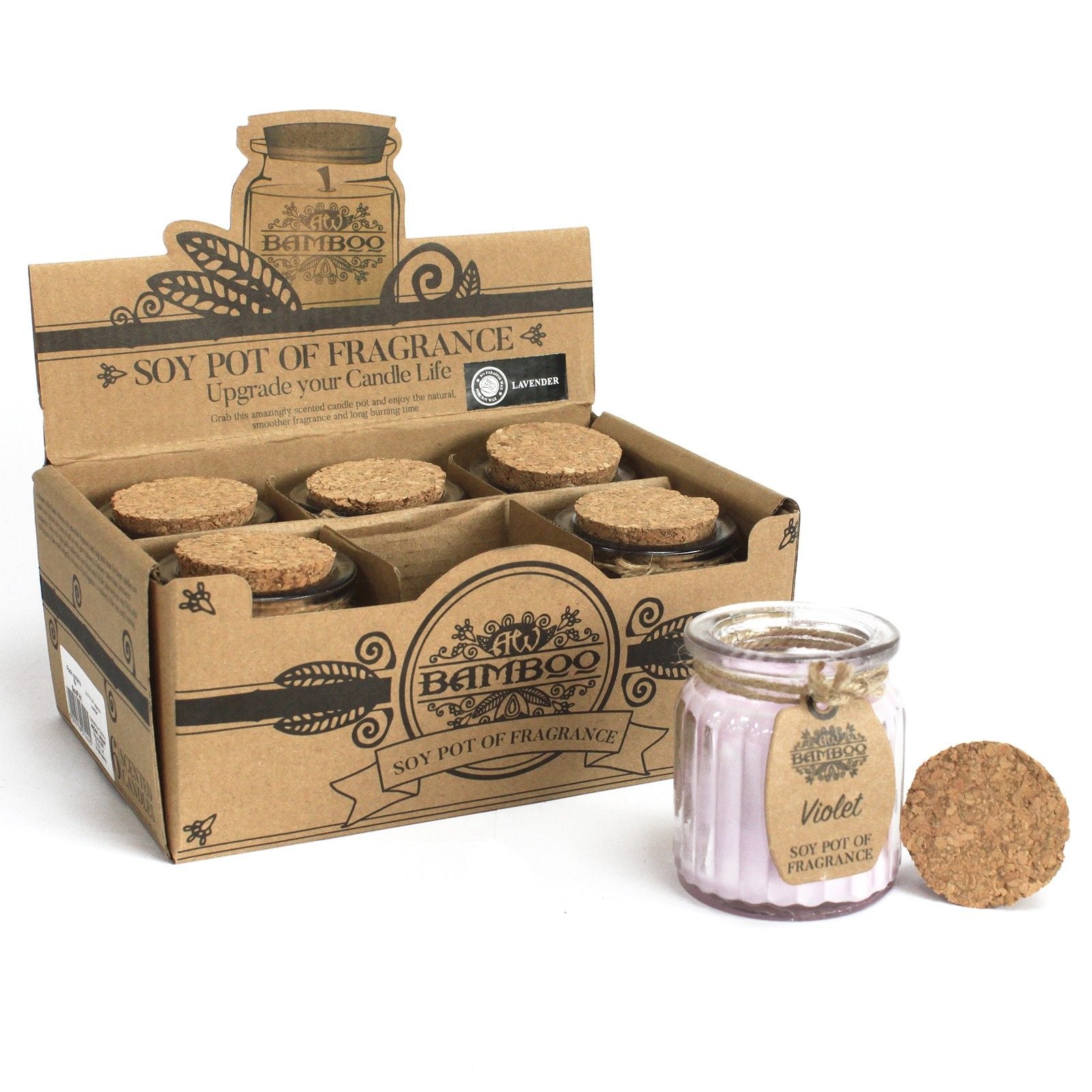 Violet Soy Pot of Fragrance Candles - Vivid Aromas UK