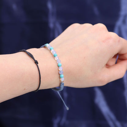 Zodiac Crystal Candle with Gemstone Bracelet - Pisces - Vivid Aromas UK