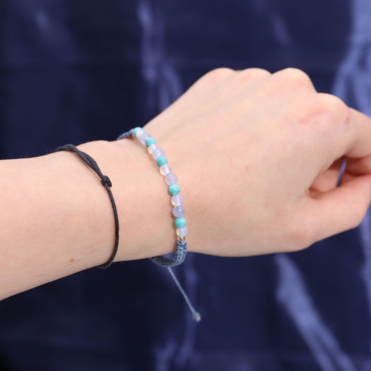 Zodiac Crystal Candle with Gemstone Bracelet - Pisces - Vivid Aromas UK