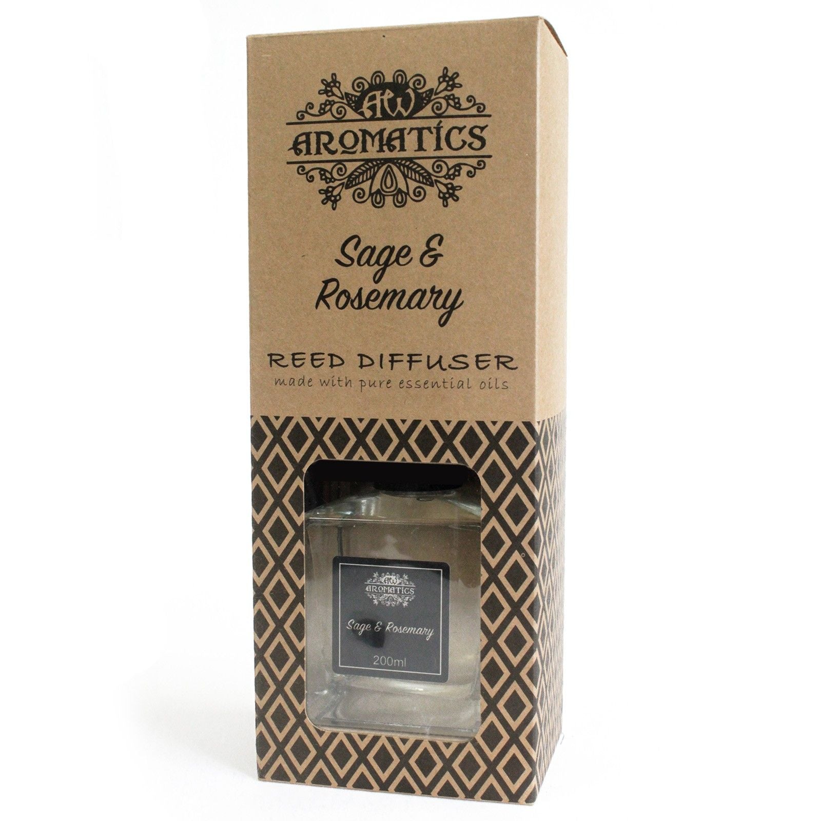 200ml Sage & Rosemary Essential Oil Reed Diffuser - Vivid Aromas UK