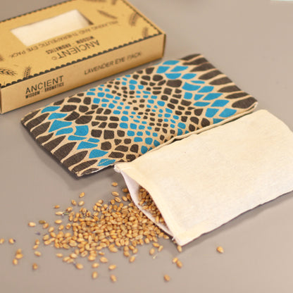 Lavender Natural Cotton and Juco Eye Pillow in Gift Box - Blue Viper - Vivid Aromas UK