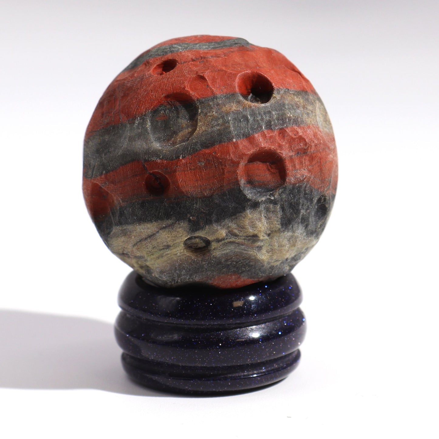 Red Jasper Planet on a Sola Goldstone Stand (MARS) - Vivid Aromas UK