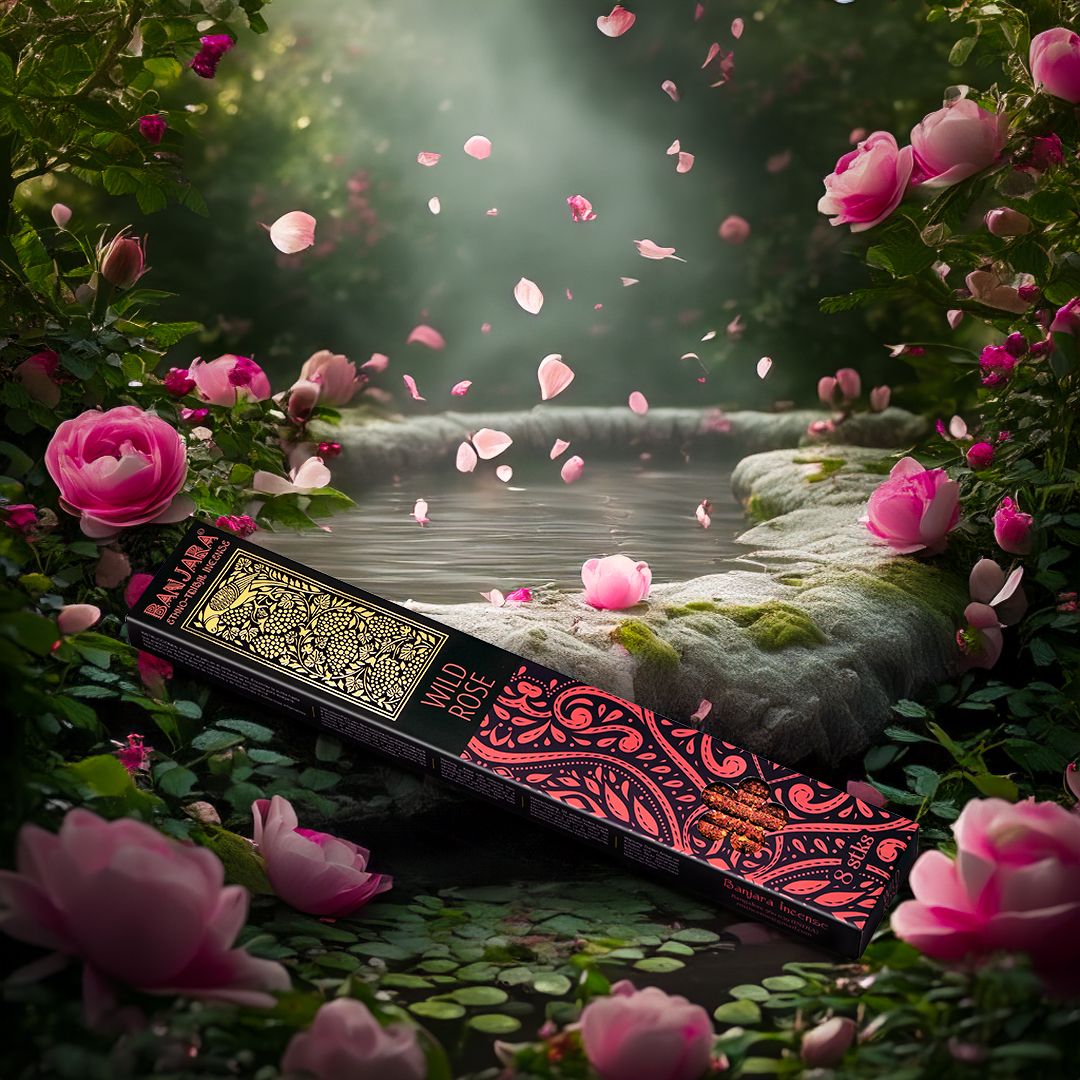 Banjara Extra Long Smudge Stick - Wild Rose - Vivid Aromas UK