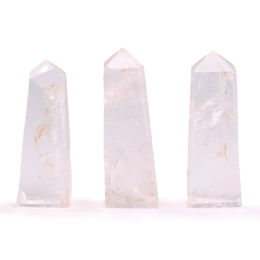Gemstone Obelisk Point approx 5cm - Clear Quartz - Vivid Aromas UK