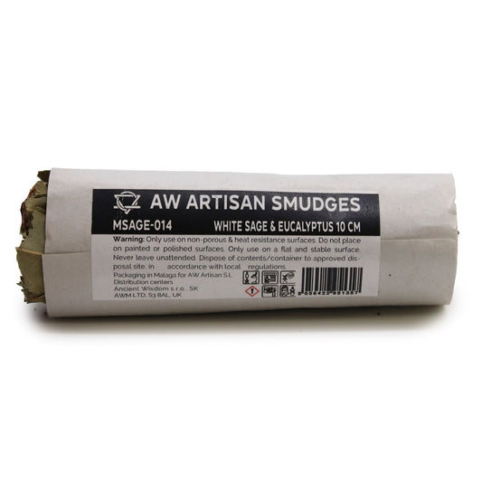 Smudge Stcik - White Sage & Eucalyptus 10 cm - Vivid Aromas UK