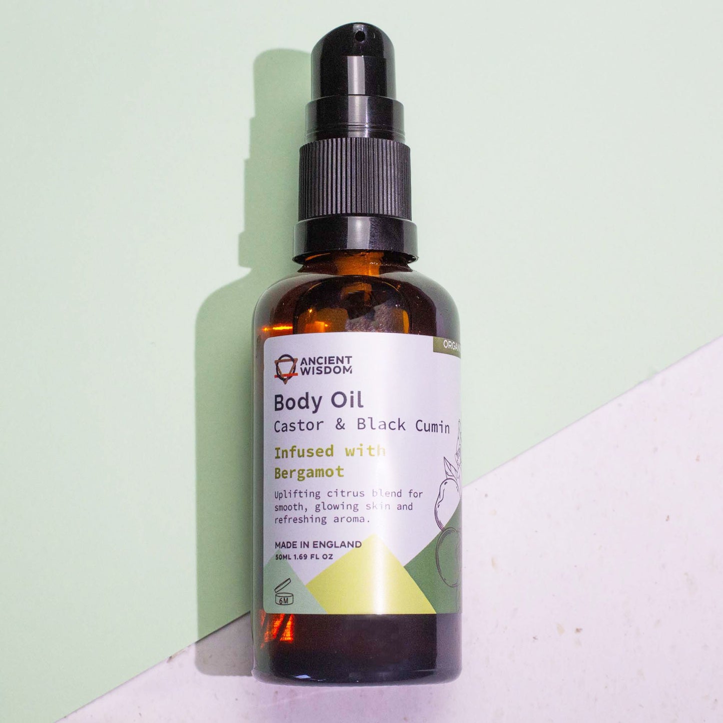 Organic Body Oil 50ml - Bergamot - Vivid Aromas UK