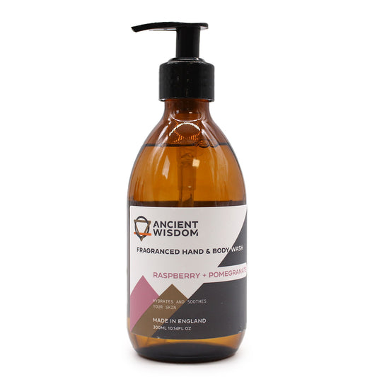 Raspberry & Pomegranate Hand & Body Wash 300ml - Vivid Aromas UK