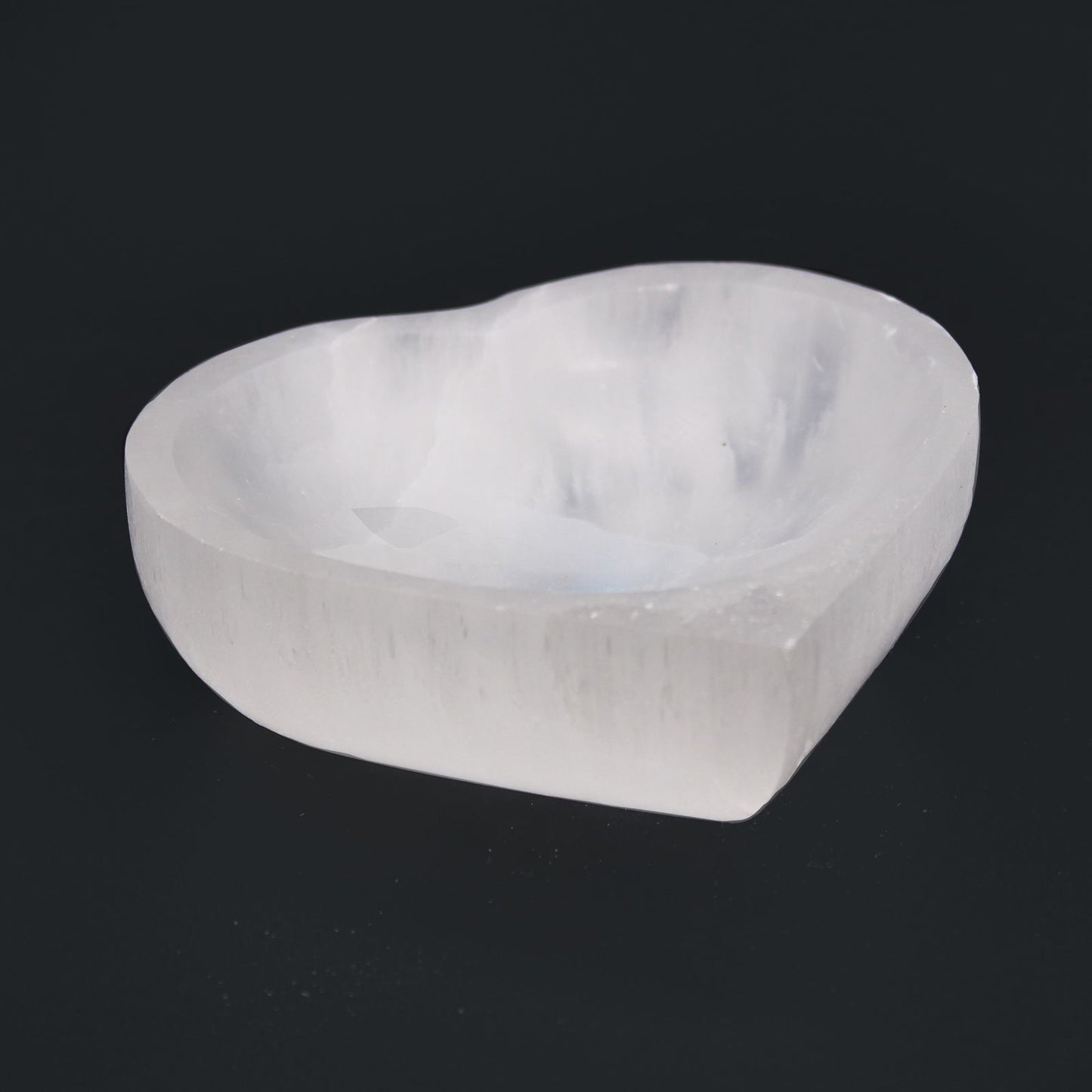 Selenite Heart Bowl - 10cm - Vivid Aromas UK