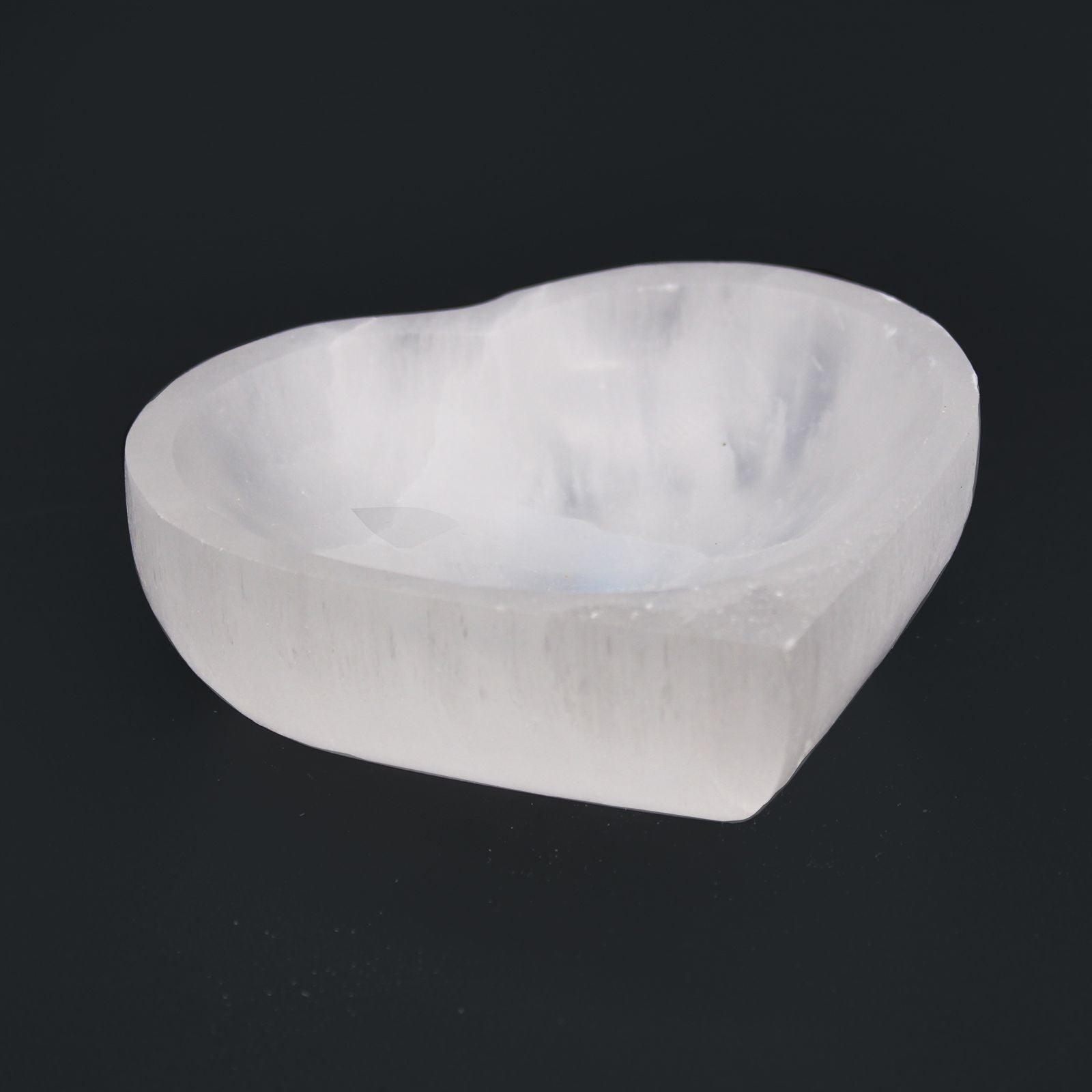 Selenite Heart Bowl - 10cm - Vivid Aromas UK