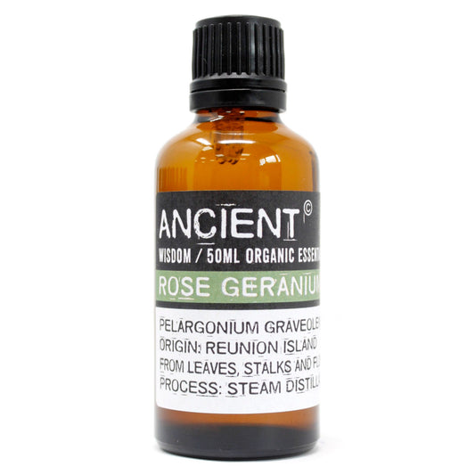 Rose Geranium Organic Essential Oil 50ml - Vivid Aromas UK
