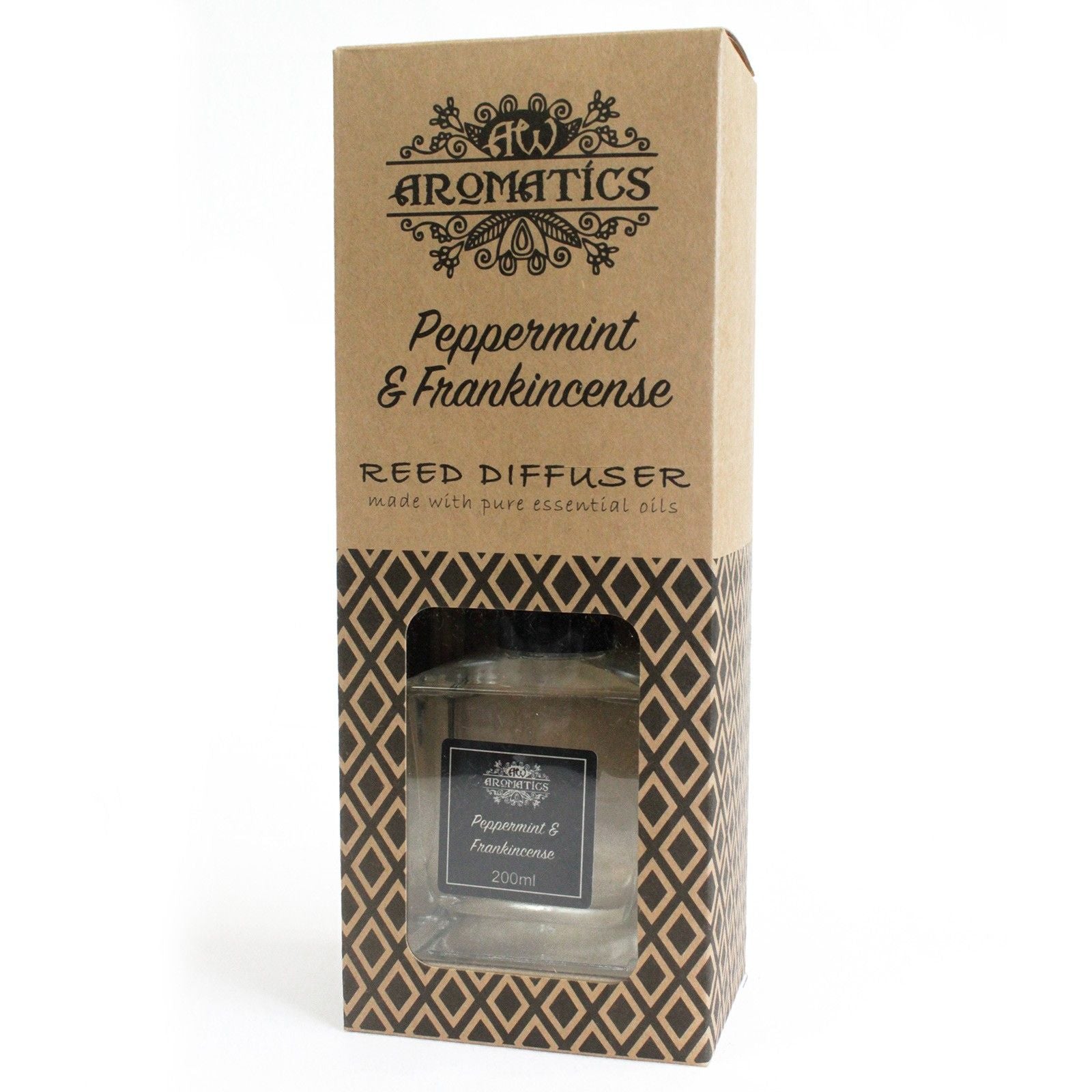 200ml Peppermint & Frankincense Essential Oil Reed Diffuser - Vivid Aromas UK