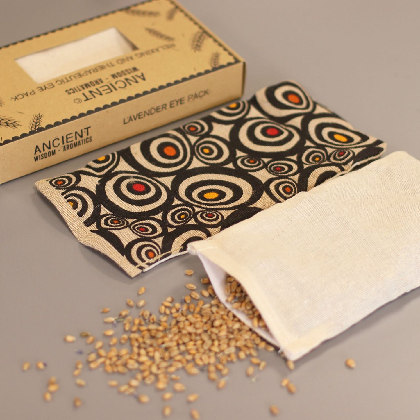 Lavender Natural Cotton and Juco Eye Pillow in Gift Box - Illusion - Vivid Aromas UK