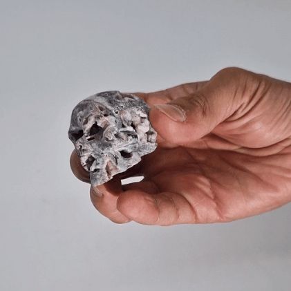 Calcite Geode Carved Skull - Vivid Aromas UK