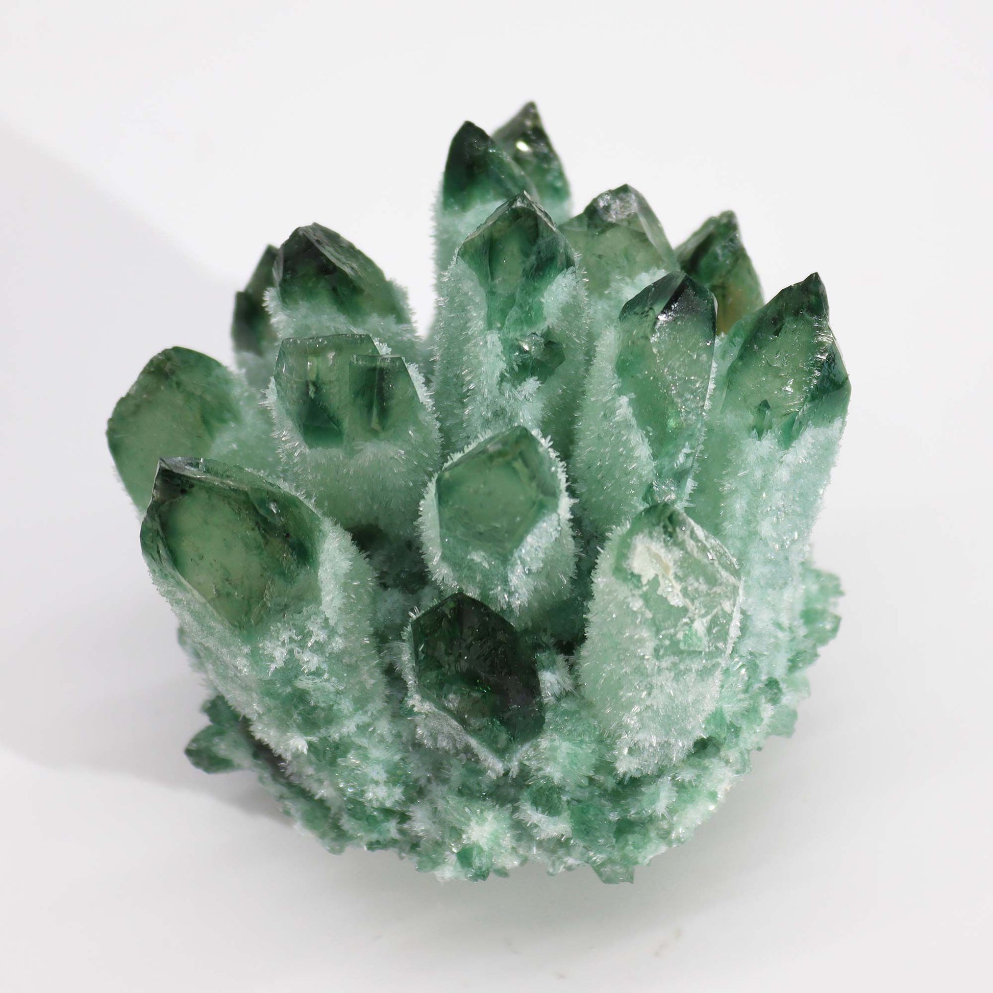 Crafted Quartz Cluster - Green Ghost Quartz - Vivid Aromas UK