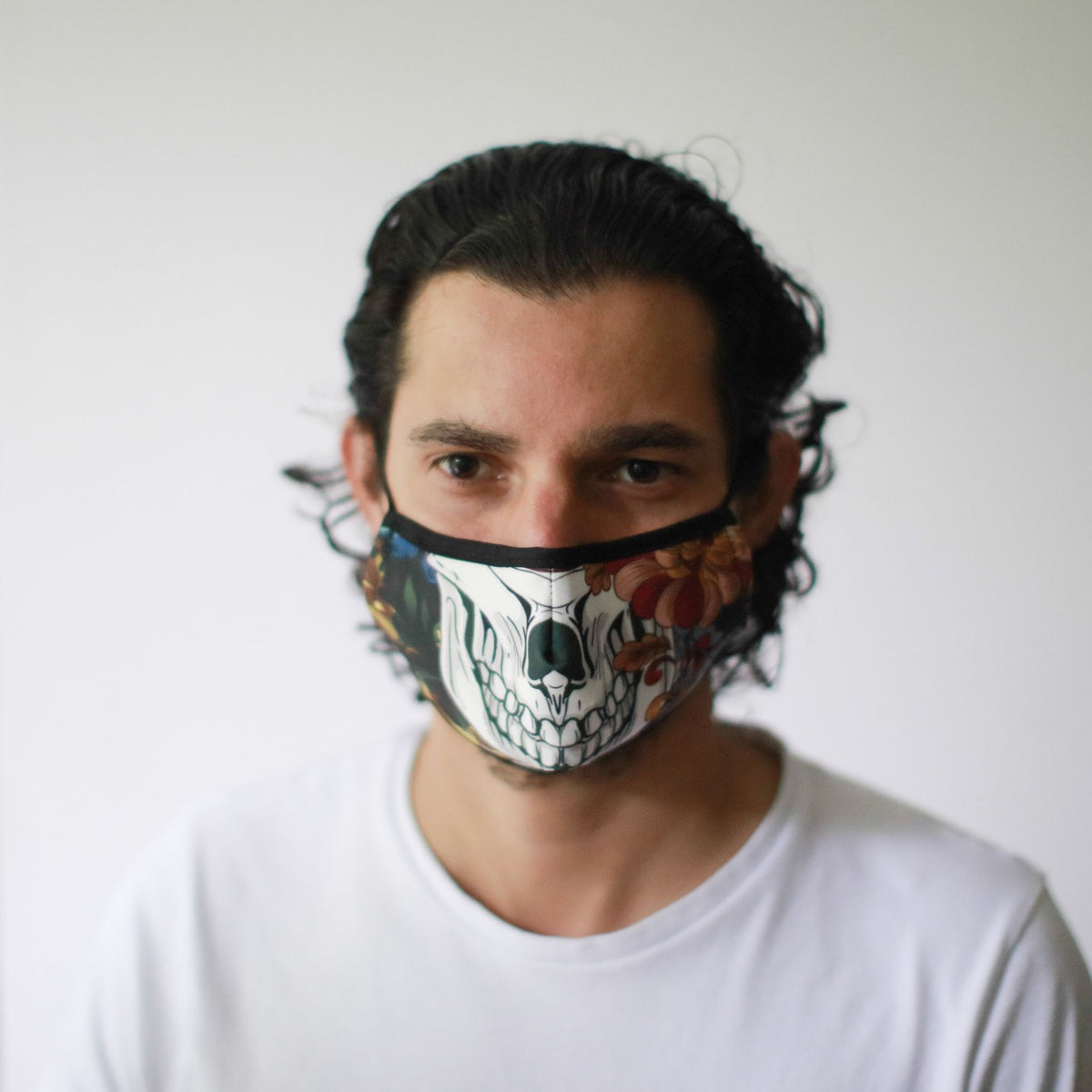 Reusable Fashion Face Mask - Colourful Calavera (Children) - Vivid Aromas UK
