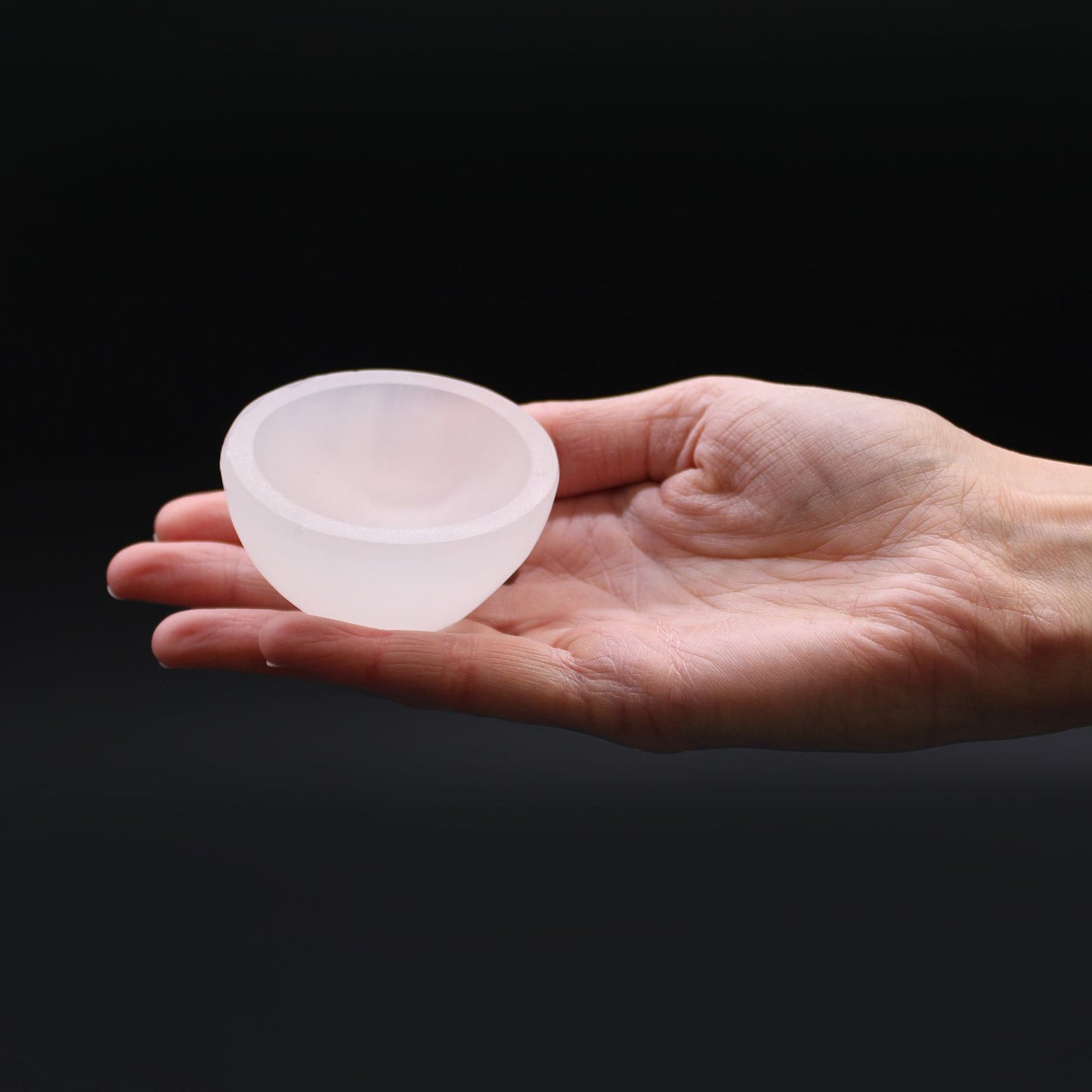 Selenite Round Bowl - 6cm - Vivid Aromas UK