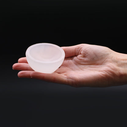 Selenite Round Bowl - 6cm - Vivid Aromas UK