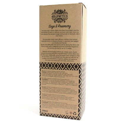200ml Sage & Rosemary Essential Oil Reed Diffuser - Vivid Aromas UK