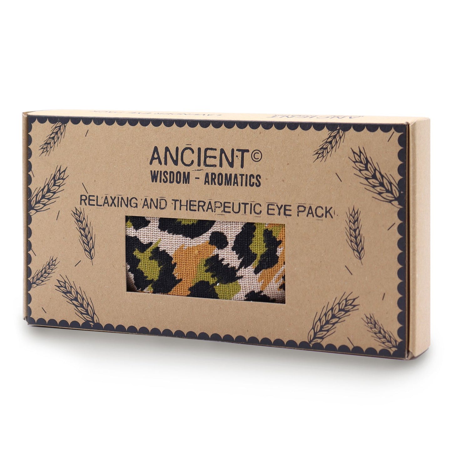 Lavender Natural Cotton and Juco Eye Pillow in Gift Box - Night Leopard - Vivid Aromas UK